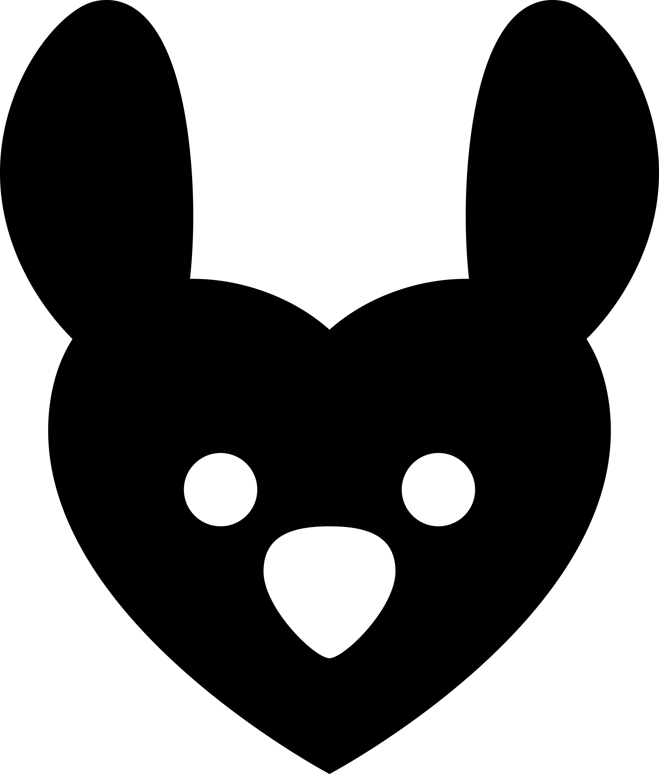 Rabbit With A Heart Shaped Face Craft Design Svg File Free Vectors